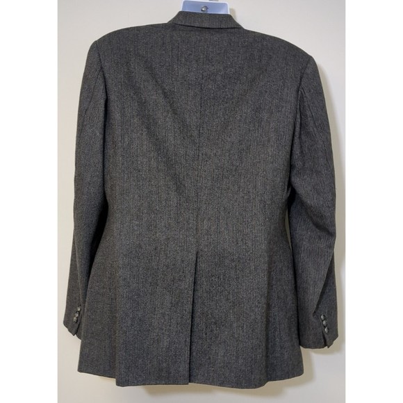 Sam's Tailor Bespoke Suit Jacket Blazer Herringbone Wool Tweed Men's Size 42 - Picture 4 of 16